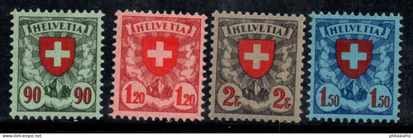 Suisse 1924 Mi. 194x-197x Neuf * MH 60% Signé BPP1.50, 2 Fr, ARMOIRIES - Ungebraucht
