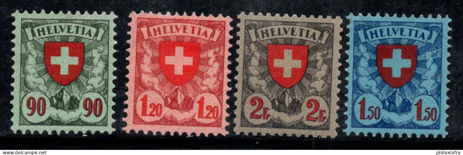 Suisse 1924 Mi. 194x-197x Neuf * MH 60% Signé BPP1.50, 2 Fr, ARMOIRIES - Nuovi