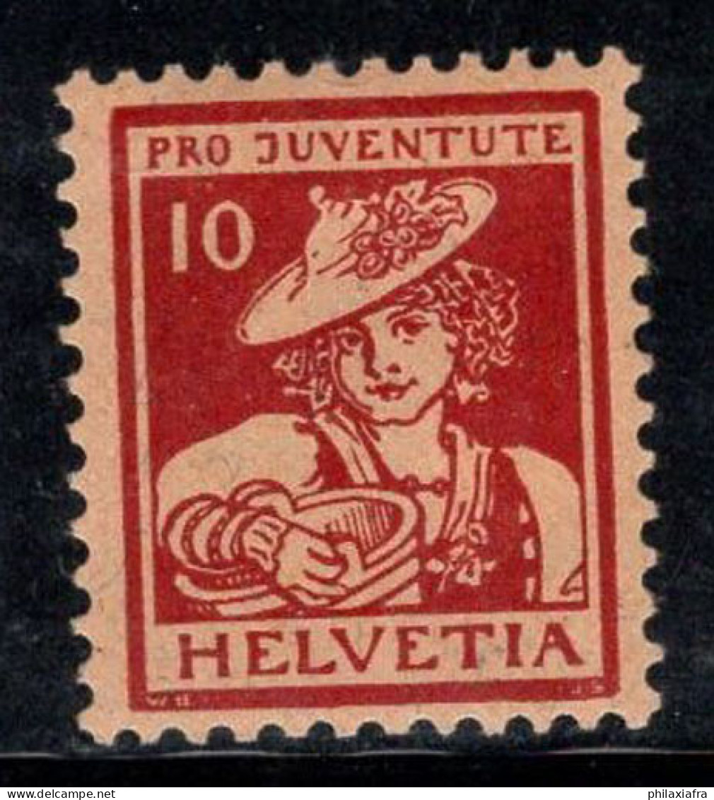 Suisse 1916 Mi. 132 Neuf * MH 100% Pro Juventute, Costumes Traditionnels, 10 C - Nuevos