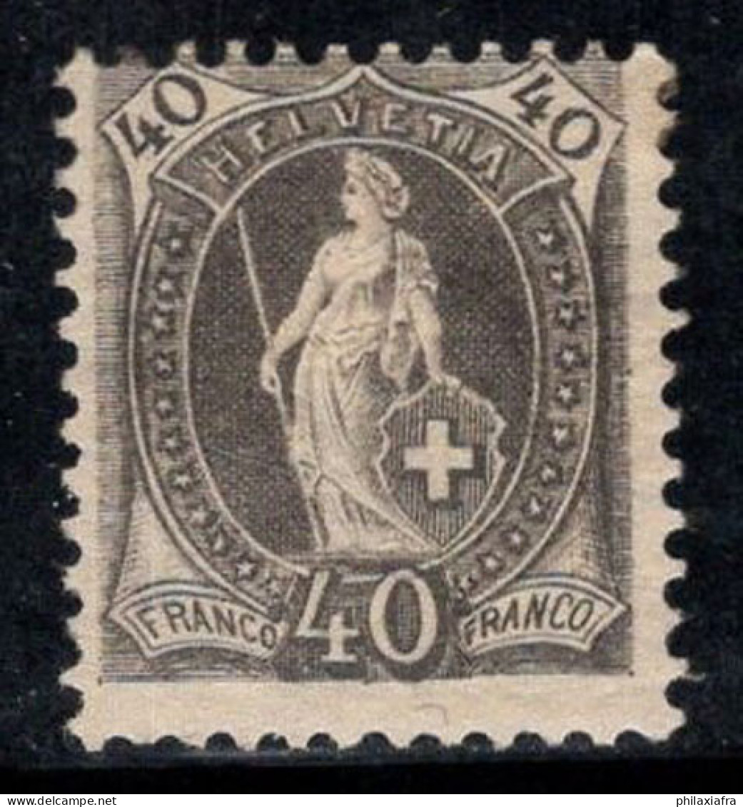 Suisse 1882 Mi. 61 Neuf * MH 80% 40 C, Helvetia Debout - Unused Stamps