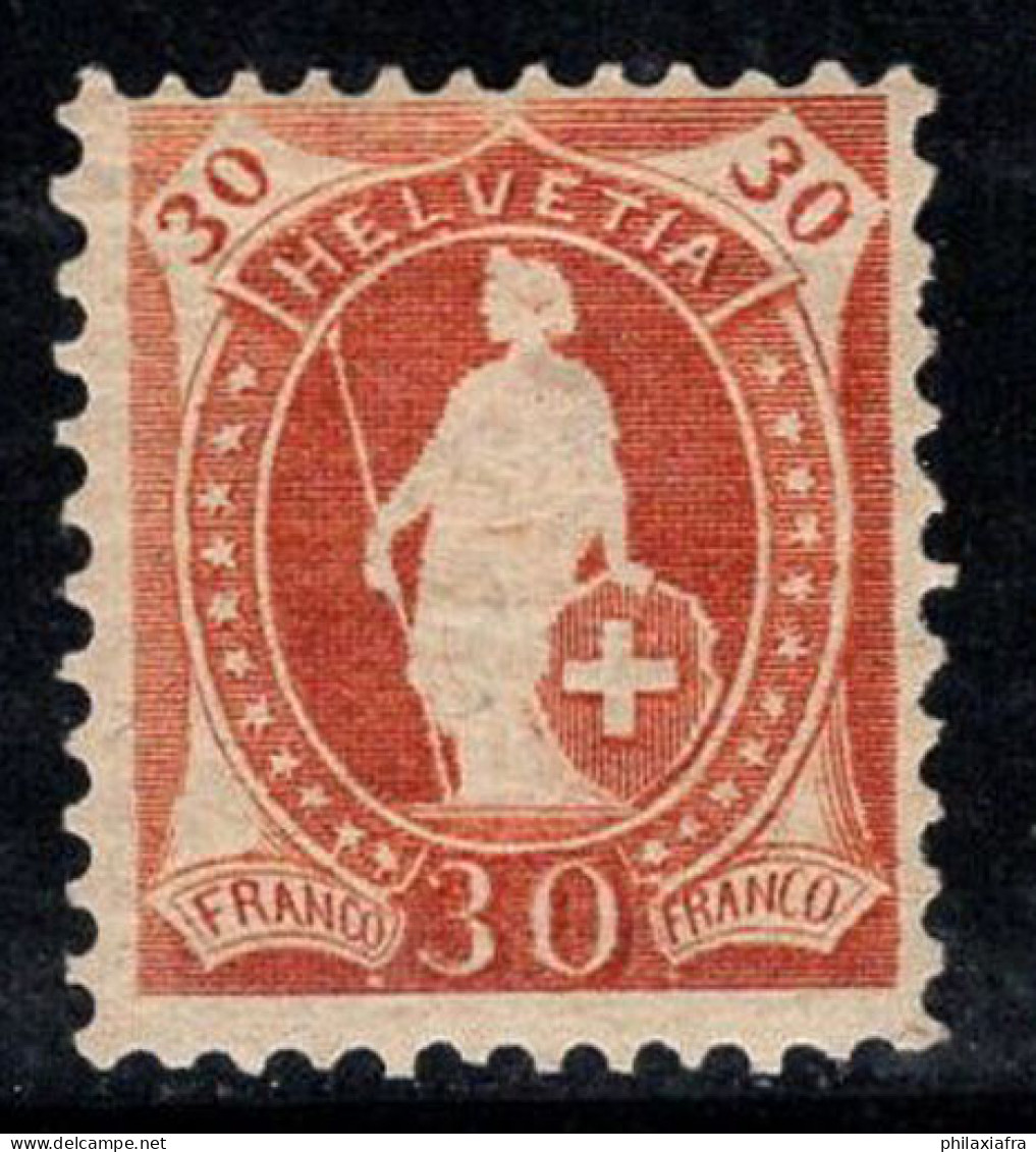 Suisse 1907 Mi. 90C Neuf * MH 100% 30 C, Helvetia Debout - Neufs