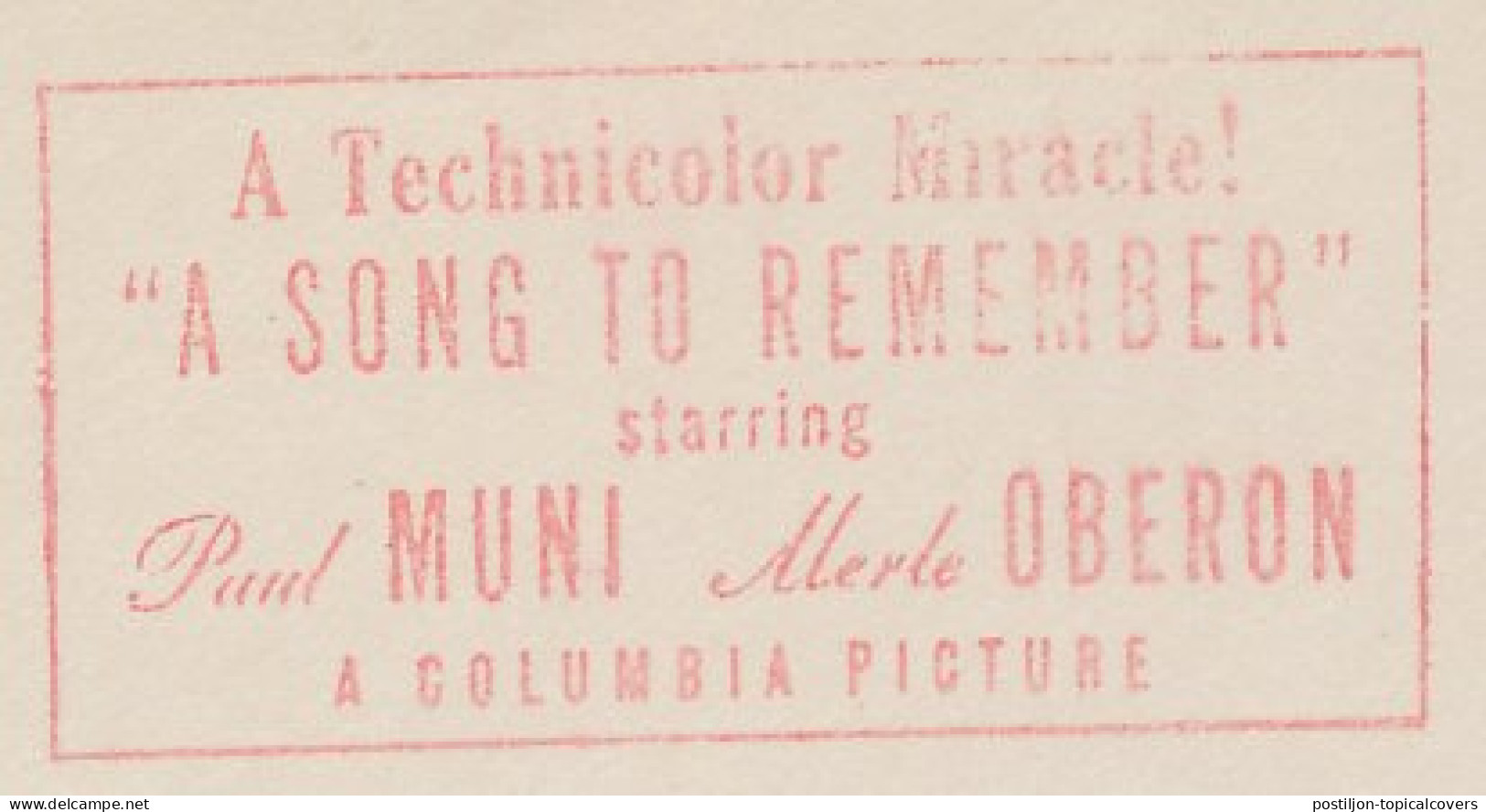Meter Cut USA 1945 A Song To Remember - Columbia Picture - Cinéma