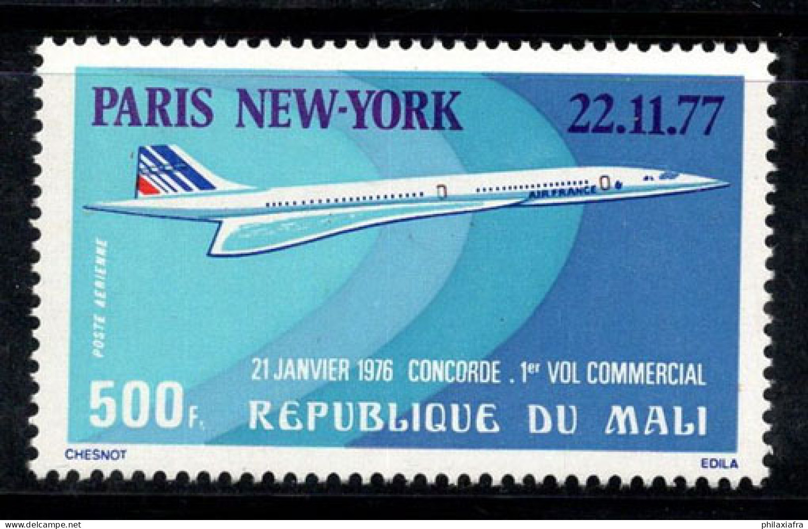 Mali 1977 Mi. 611 Neuf ** 100% Poste Aérienne 500 F, Aéronef - Mali (1959-...)