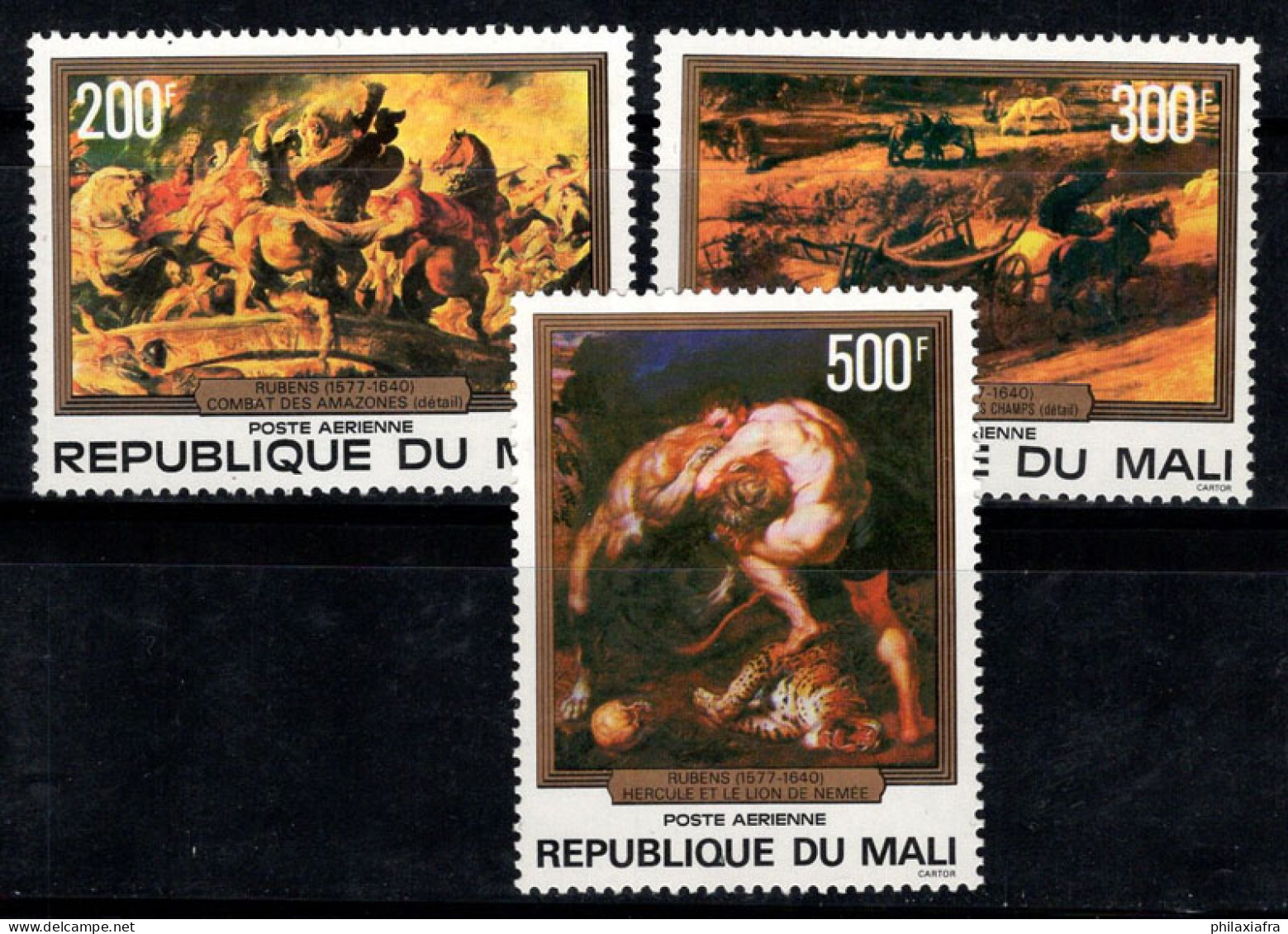 Mali 1978 Mi. 615-617 Neuf ** 100% Poste Aérienne Rubens, L'art - Mali (1959-...)