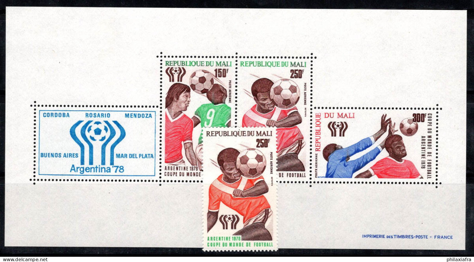 Mali 1978 Mi. Bl. 10 Bloc Feuillet 100% Neuf ** Coupe Du Monde - Mali (1959-...)