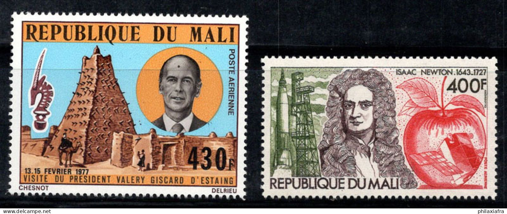 Mali 1977 Mi. 569-570 Neuf ** 100% Poste Aérienne Estaing, Newton - Malí (1959-...)