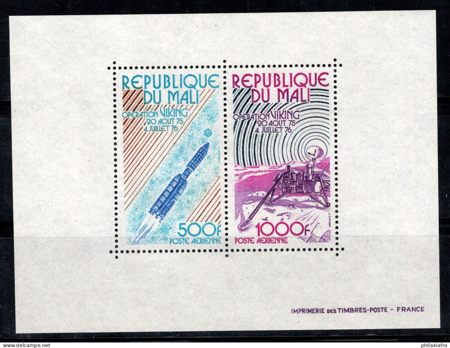 Mali 1976 Mi. Bl. 9 Bloc Feuillet 100% Poste Aérienne Viking, Espace - Malí (1959-...)