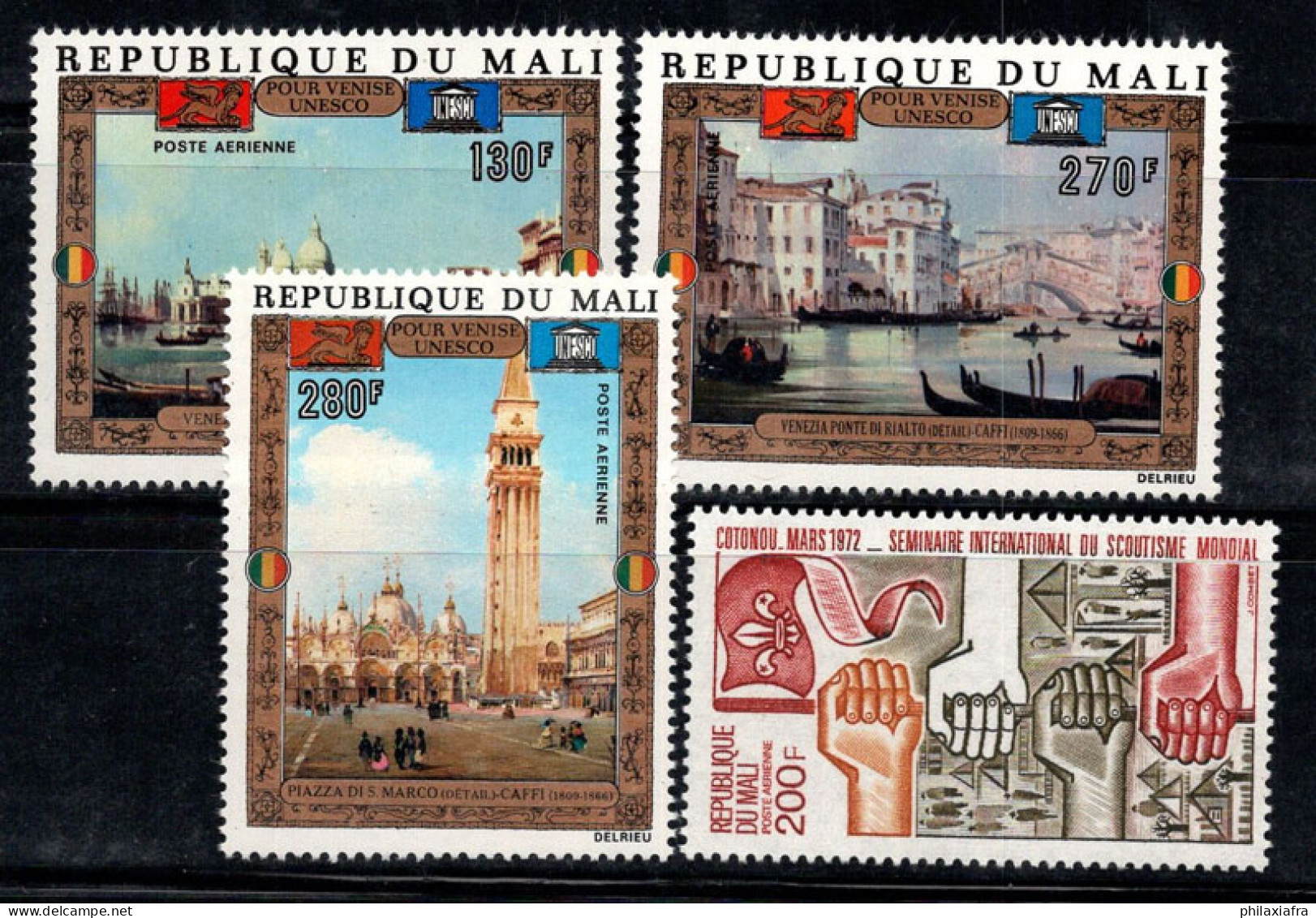 Mali 1972 Mi. 311-314 Neuf ** 100% Poste Aérienne UNESCO, Scoutisme - Mali (1959-...)