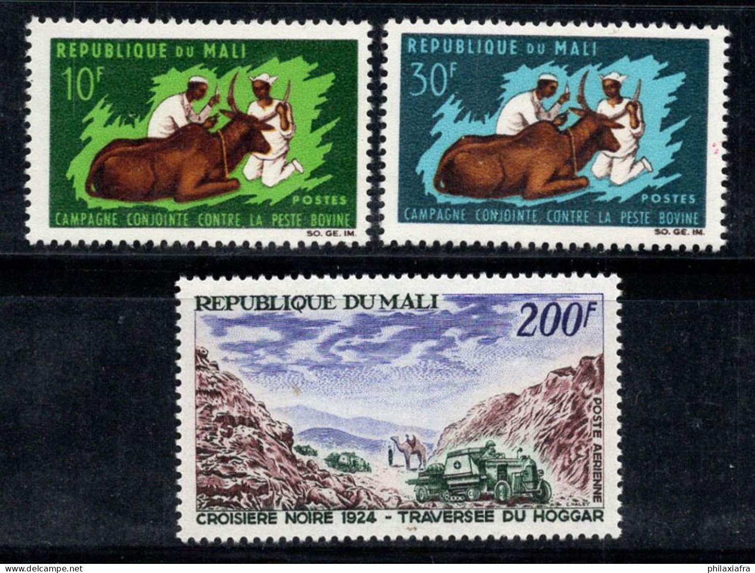 Mali 1967 Mi. 138-140 Neuf ** 100% Poste Aérienne Animaux, Montagnes Du Hoggar - Mali (1959-...)