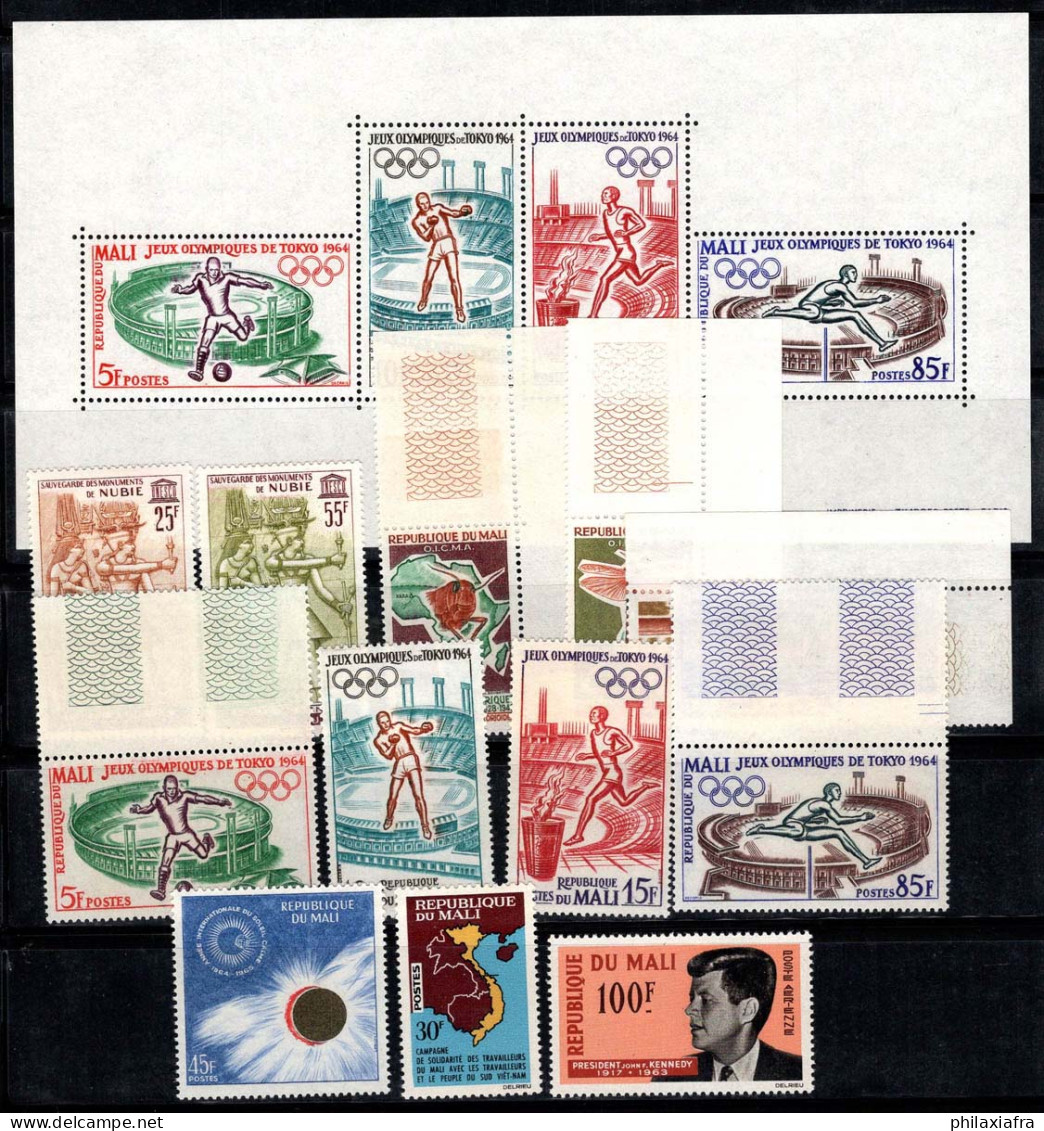 Mali 1964 Mi. 81-92, Bl. 2 Neuf ** 100% Jeux Olympiques, Kennedy, Culture - Malí (1959-...)