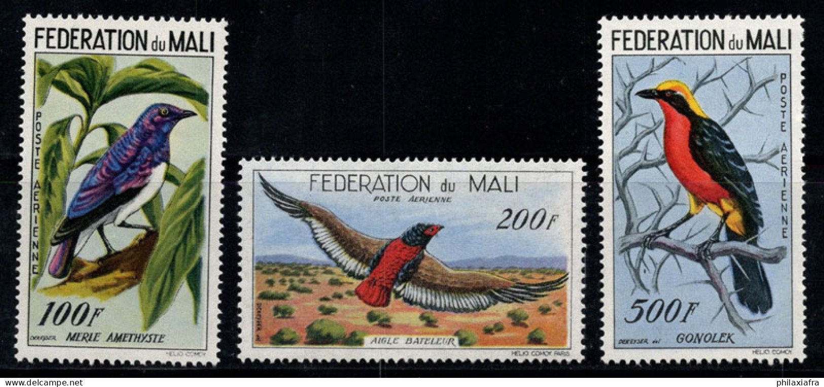 Mali 1960 Mi. 3-5 Neuf ** 100% Oiseaux, Faune Poste Aérienne - Mali (1959-...)