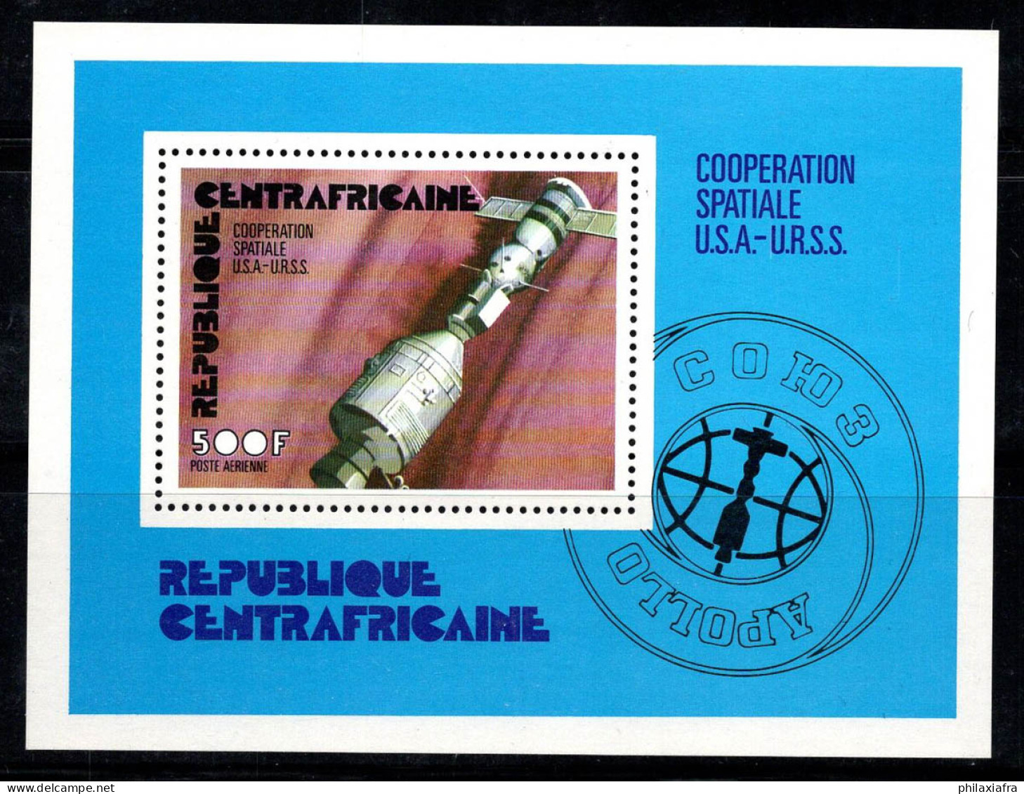 République Centrafricaine 1976 Mi. Bl. 9 Bloc Feuillet 100% Neuf ** Espace - Zentralafrik. Republik