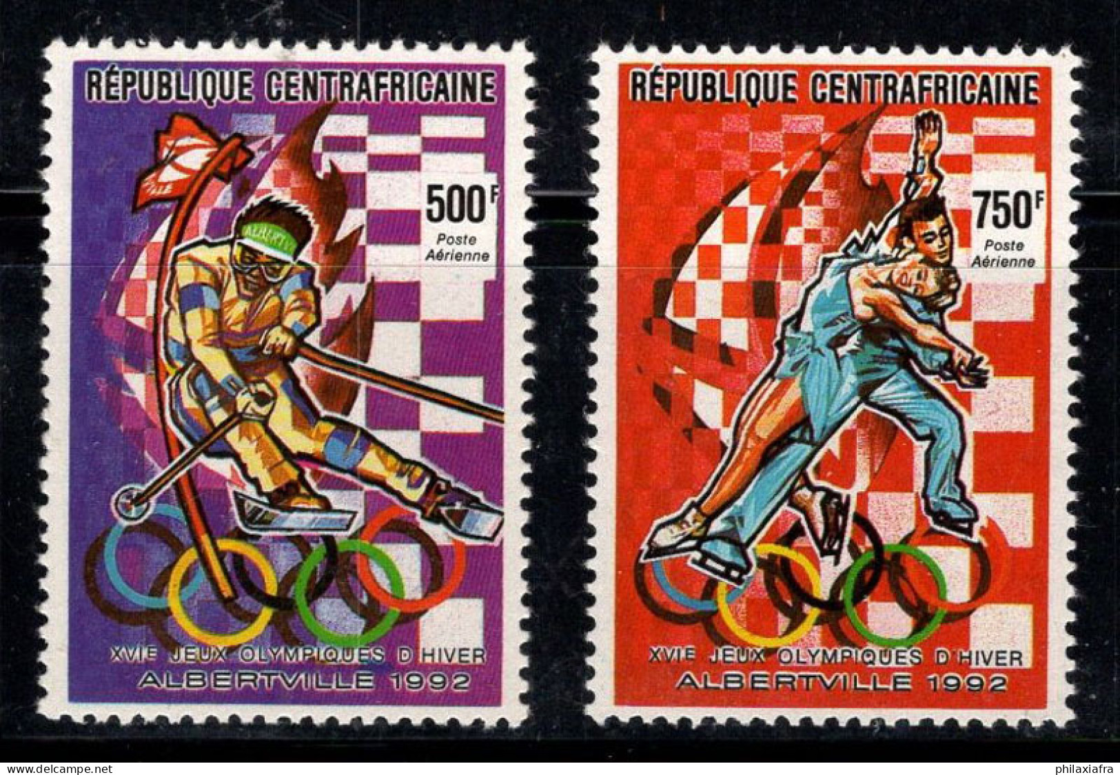 République Centrafricaine 1990 Mi. 1413-1414 Neuf ** 100% Poste Aérienne Jeux Olympiques - Zentralafrik. Republik