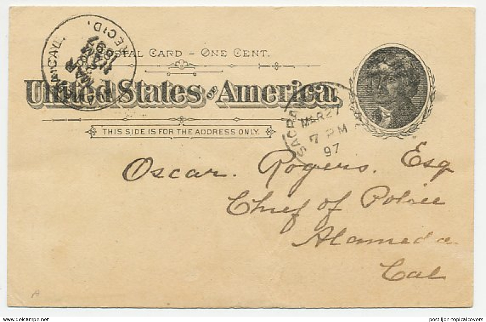 Postal Stationery USA 1897 Search Notice - Stolen Horse - Ippica