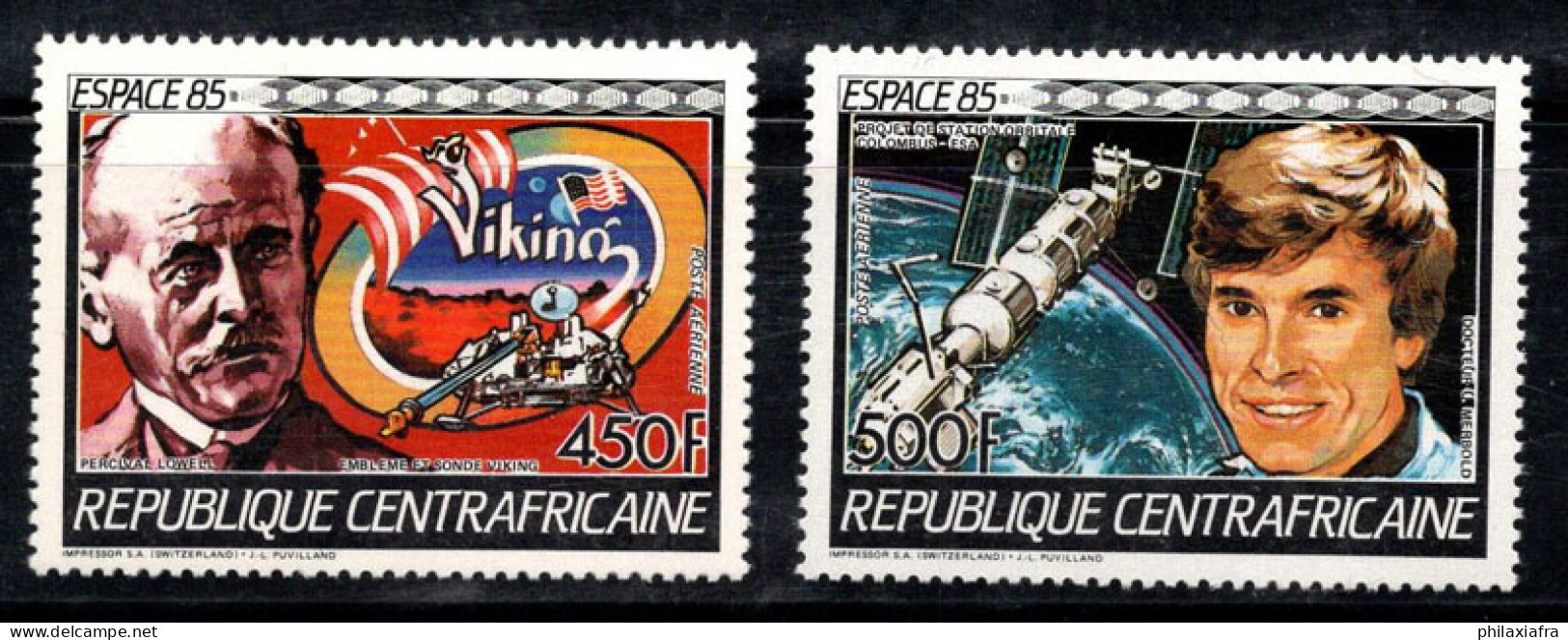 République Centrafricaine 1985 Mi. 1166-1167 Neuf ** 100% Poste Aérienne Espace - República Centroafricana