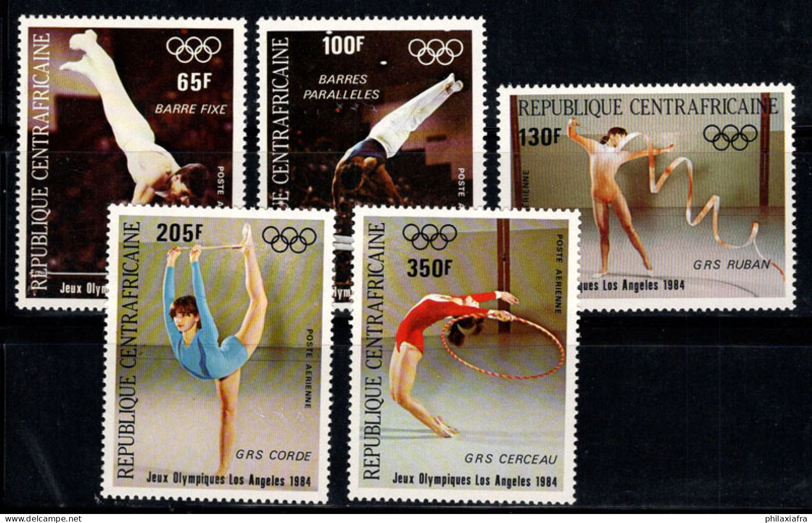 République Centrafricaine 1984 Mi. 1013-1017 Neuf ** 100% Poste Aérienne Jeux Olympiques - República Centroafricana