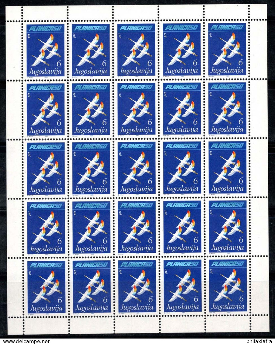 Yougoslavie 1985 Mi. 2097 Mini Feuille 100% Sans Gomme Grues, Oiseaux - Blocks & Sheetlets