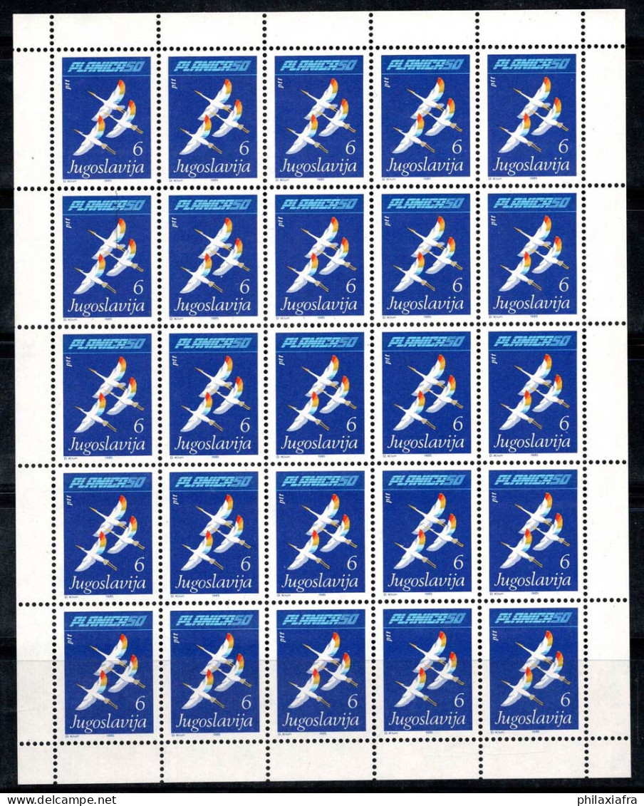 Yougoslavie 1985 Mi. 2097 Mini Feuille 100% Sans Gomme Grues, Oiseaux - Blocs-feuillets