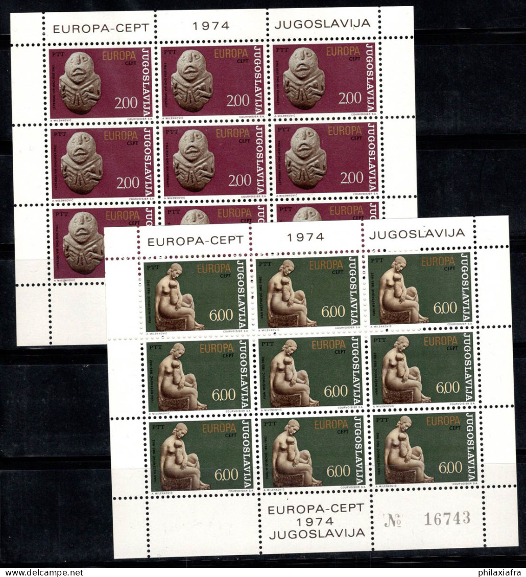 Yougoslavie 1974 Mi. 1557-1558 Mini Feuille 100% Neuf ** Europe Cept - Blocks & Sheetlets