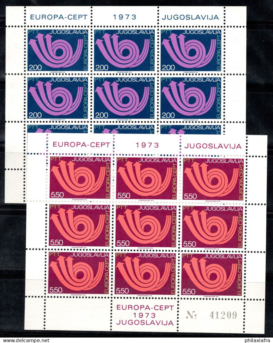 Yougoslavie 1973 Mi. 1507-1508 Mini Feuille 100% Neuf ** Europe Cept - Blocs-feuillets