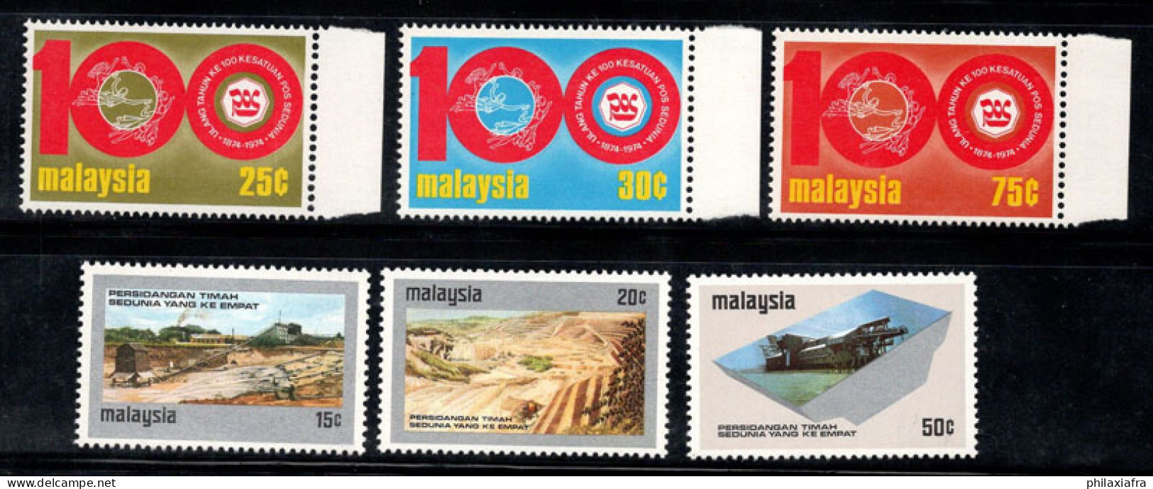 Malaisie 1974 Mi. 121-126 Neuf ** 100% UPU, Kuala Lumpur - Malesia (1964-...)