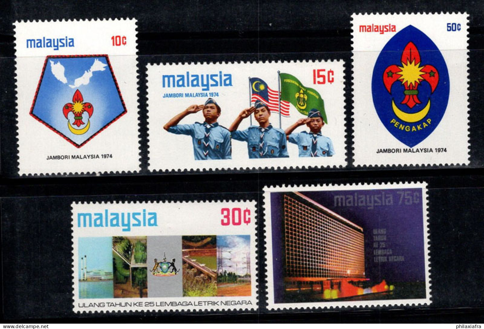 Malaisie 1974 Mi. 116-120 Neuf ** 100% Compagnie D'électricité, Scoutisme - Malaysia (1964-...)