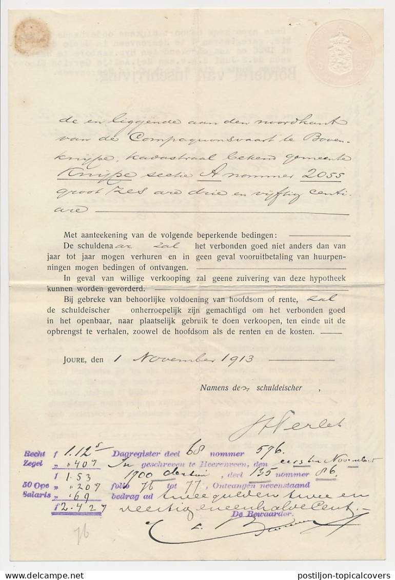 Fiscaal Droogstempel 15 C. ZEGELRECHT MET OPCENTEN S GR. 1912 - Fiscali