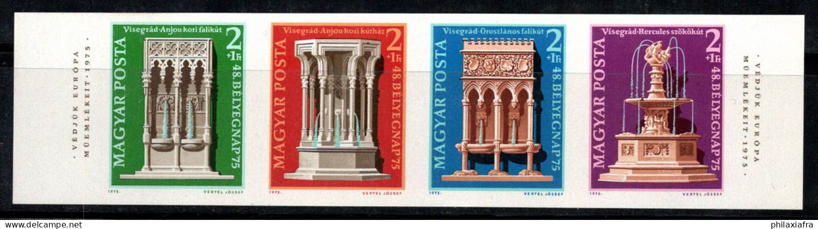 Hongrie 1975 Mi. 3060B-3063B Neuf ** 100% Non Dentelé Monuments Européens - Unused Stamps