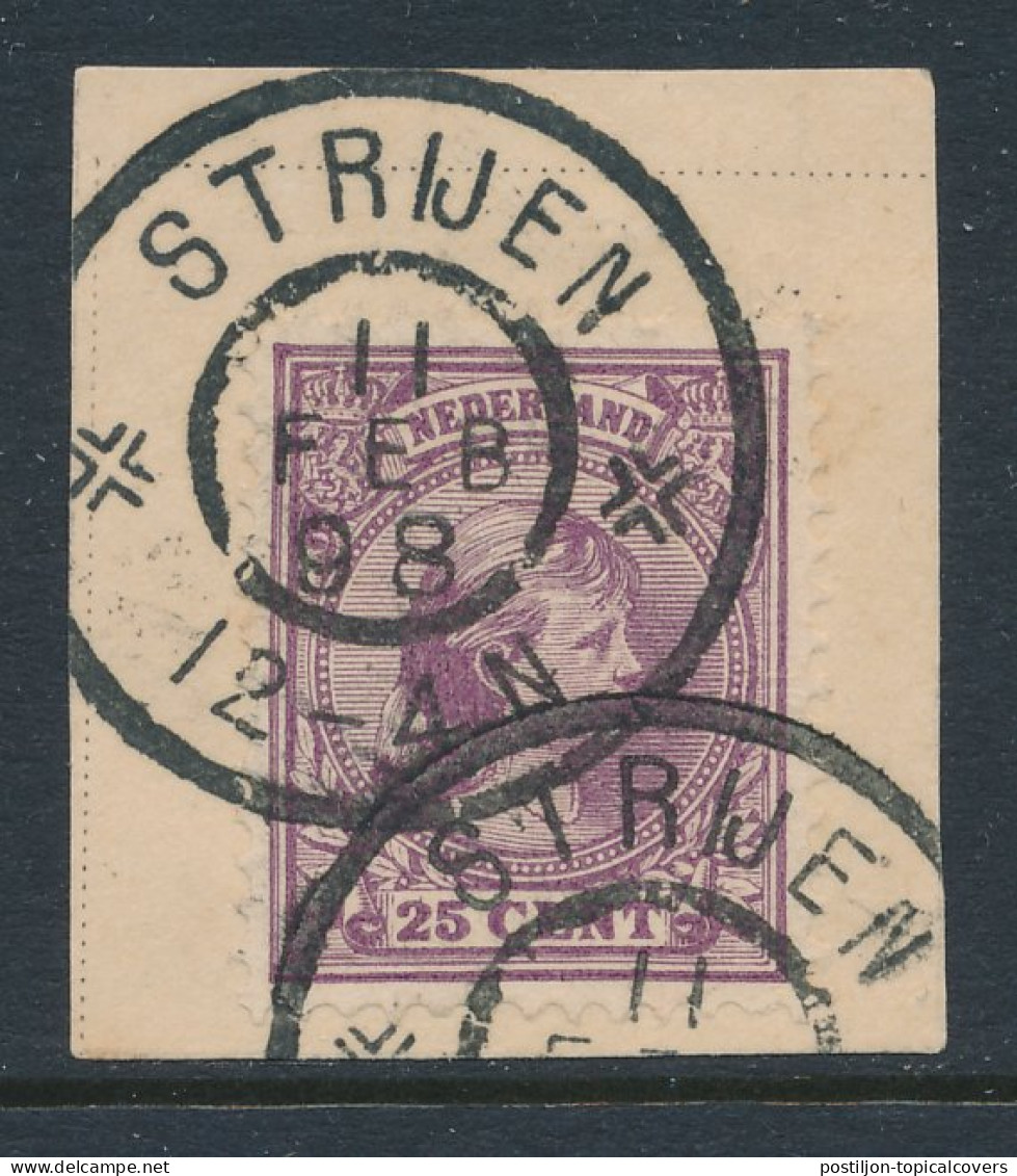 Grootrondstempel Strijen 1898 - Emissie 1891 - Storia Postale