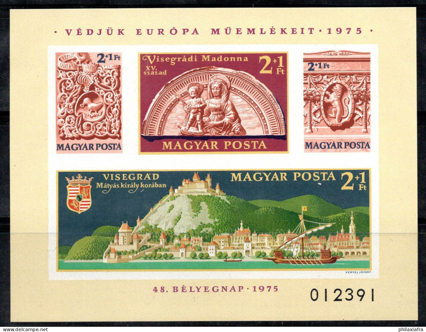 Hongrie 1975 Mi. Bl. 115 B Bloc Feuillet 100% Neuf ** Monuments, Europe - Blocks & Sheetlets