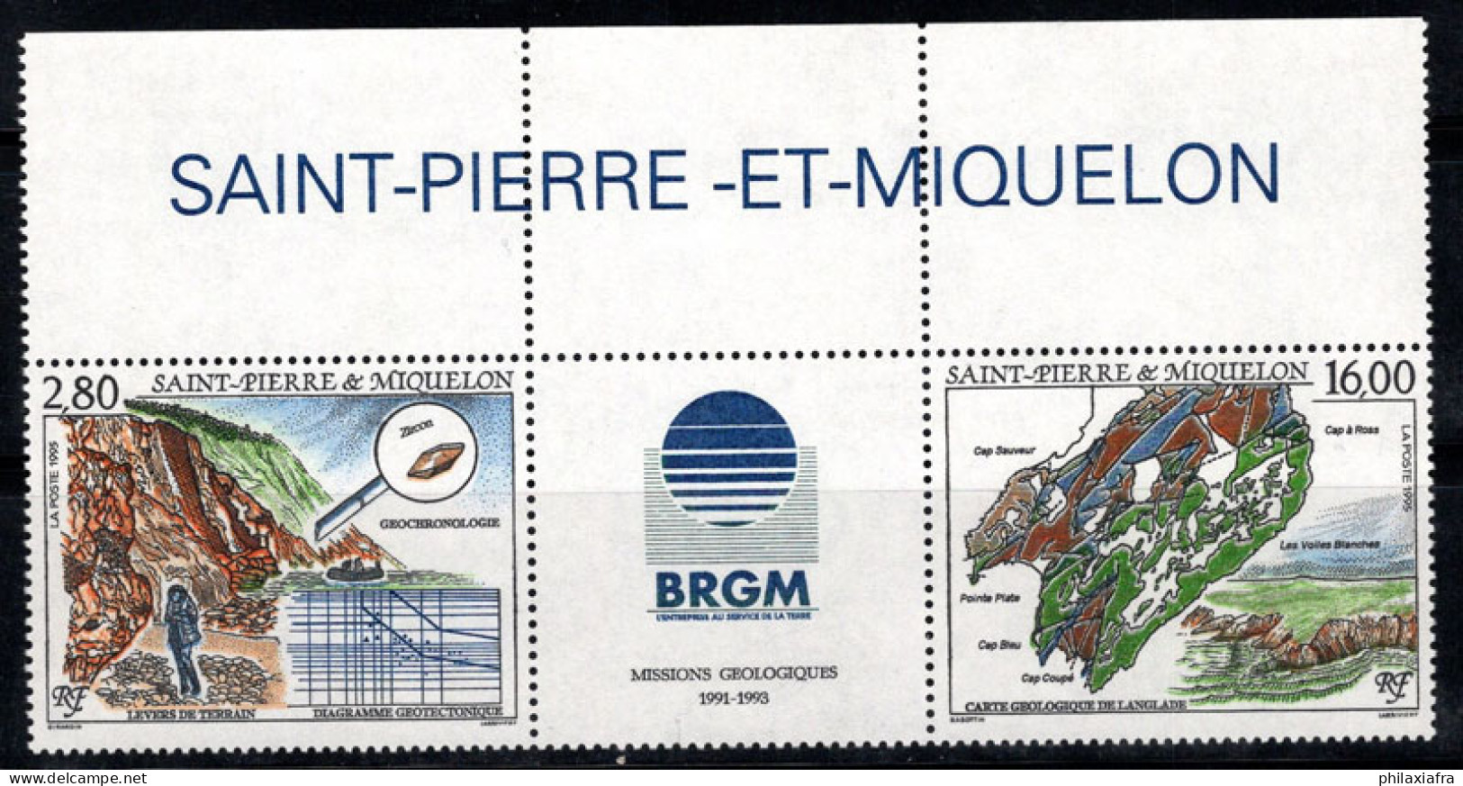 Saint-Pierre-et-Miquelon 1995 Yv. 619A Neuf ** 100% Missions Géologiques - Unused Stamps