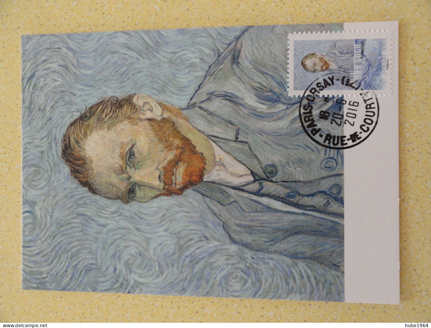 CARTE MAXIMUM CARD AUTOPORTRAIT PAR VINCENT VAN GOGH OBL ORD PARIS ORSAY FRANCE - Impressionismo