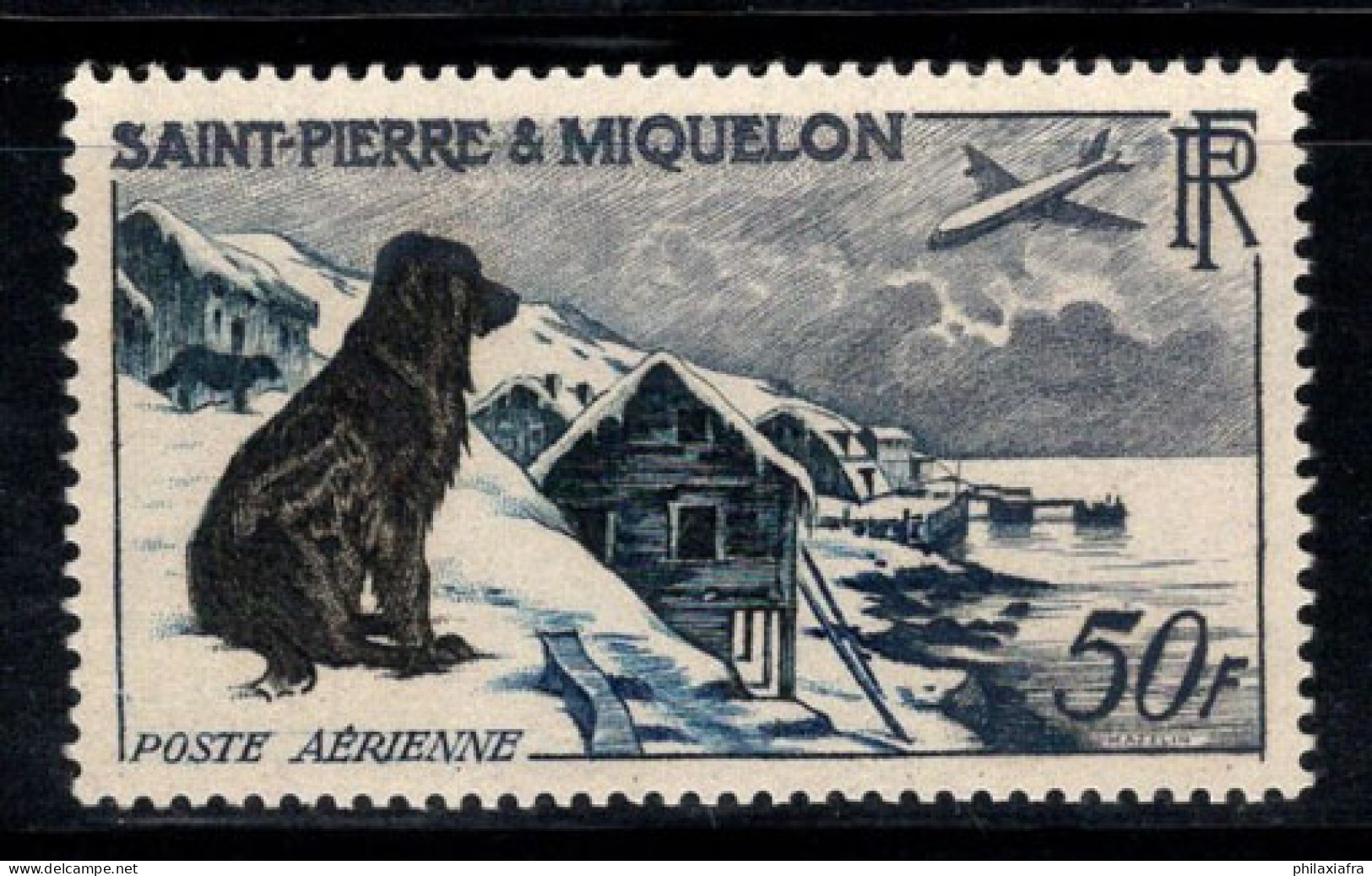 Saint-Pierre-et-Miquelon 1957 Yv. 24 Neuf ** 100% Poste Aérienne 50 F, Chien - Nuevos