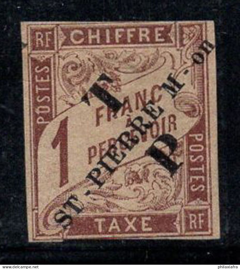 Saint-Pierre-et-Miquelon 1892 Yv. 56 Neuf * MH 80% 1 F Surimprimé - Nuevos