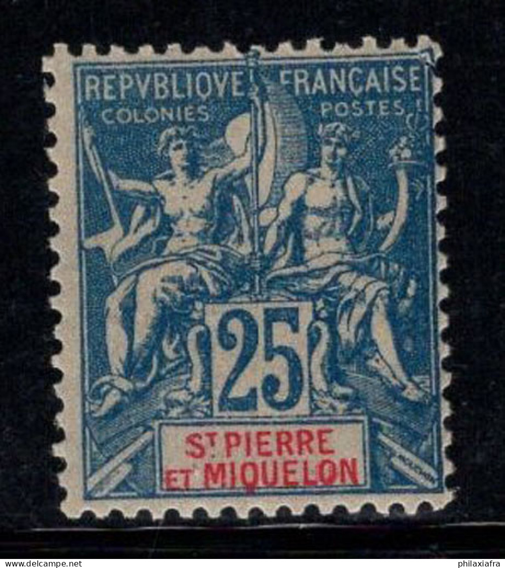 Saint-Pierre-et-Miquelon 1900 Yv. 75 Neuf * MH 100% 25 C - Unused Stamps