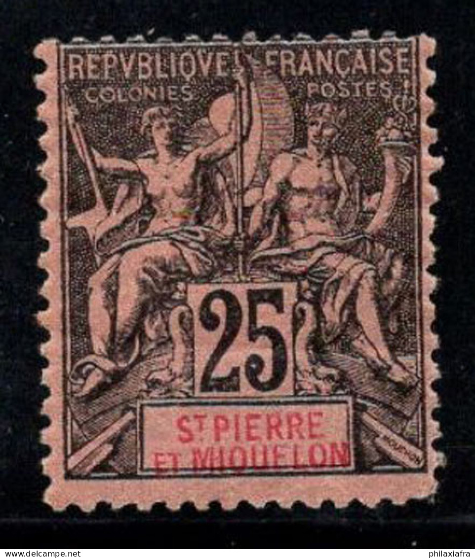 Saint-Pierre-et-Miquelon 1892 Yv. 66 Neuf * MH 40% 25 C - Unused Stamps
