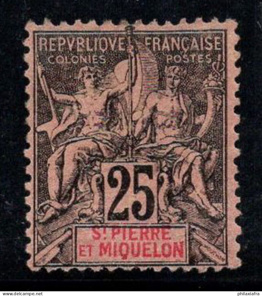 Saint-Pierre-et-Miquelon 1892 Yv. 66 Neuf * MH 40% 25 C - Unused Stamps