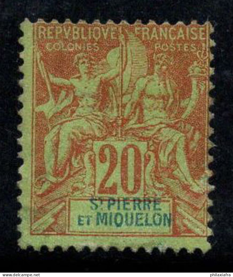 Saint-Pierre-et-Miquelon 1892 Yv. 65 Neuf * MH 100% 20 C - Unused Stamps