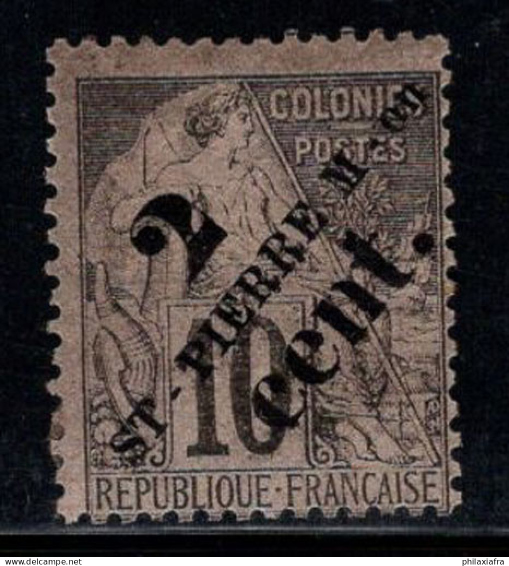 Saint-Pierre-et-Miquelon 1891 Yv. 38 Sans Gomme 100% 2 C Sur 10 Surimprimé - Nuevos