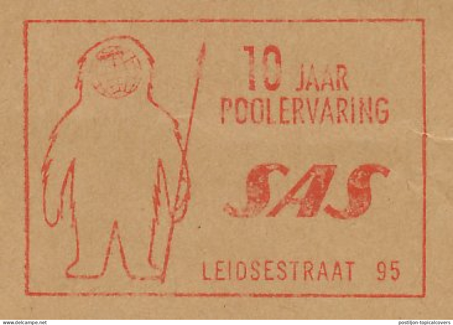 Meter Cut Netherlands 1965 Eskimo - Inuit - SAS - Scandinavian Airlines  - Spedizioni Artiche