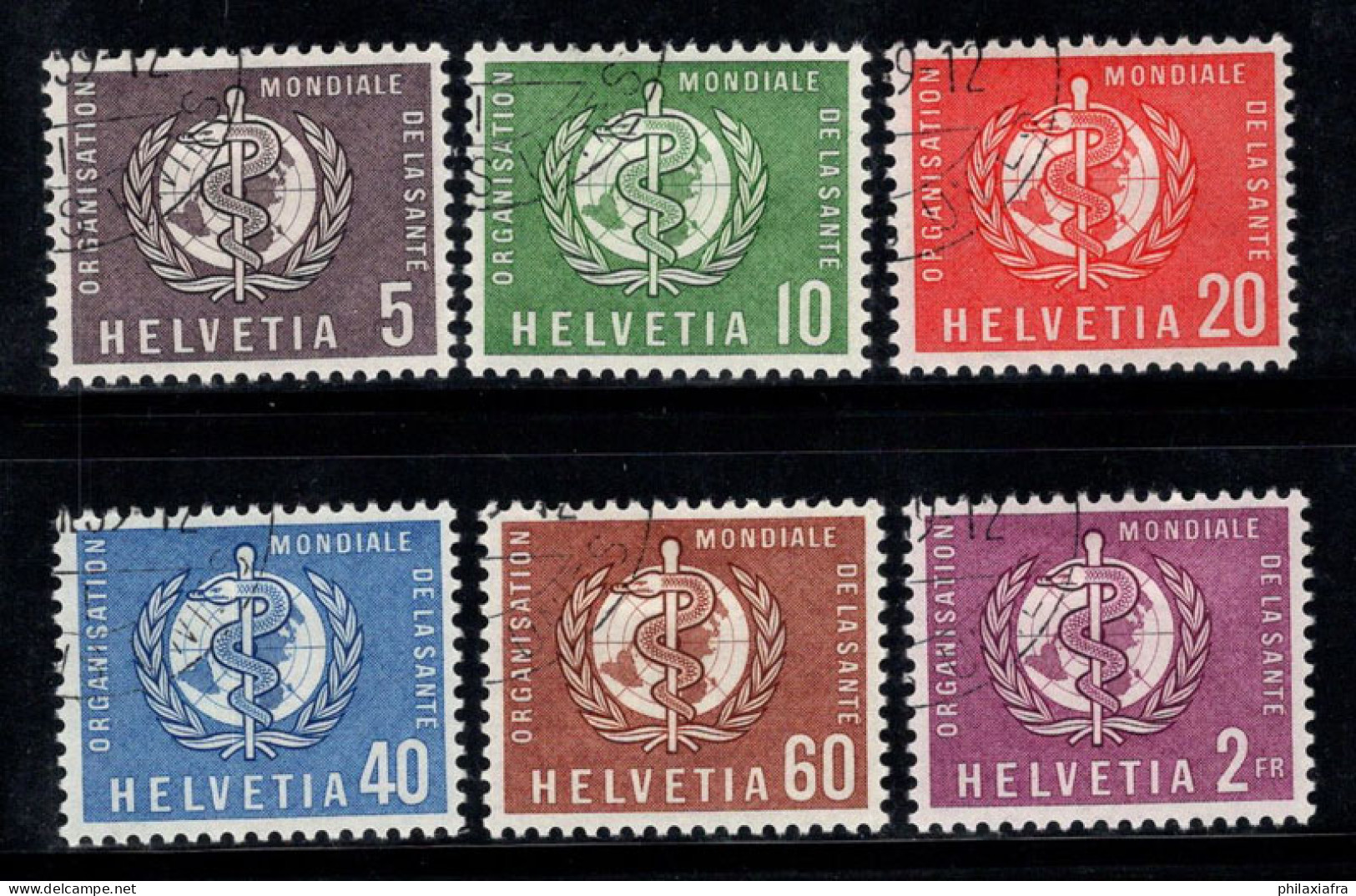 Suisse 1957 Mi. 26-31 Oblitéré 100% Organisations, OMS - Used Stamps