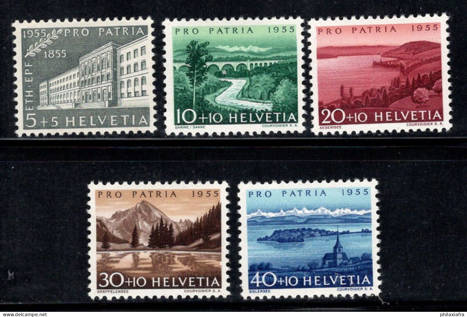 Suisse 1955 Mi. 613-617 Neuf * MH 100% Pro Patria, Paysages - Nuovi