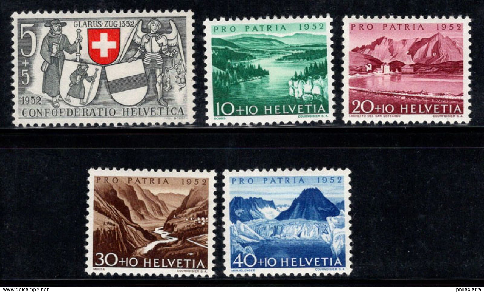 Suisse 1952 Mi. 570-574 Neuf * MH 100% Pro Patria, Paysages - Ungebraucht