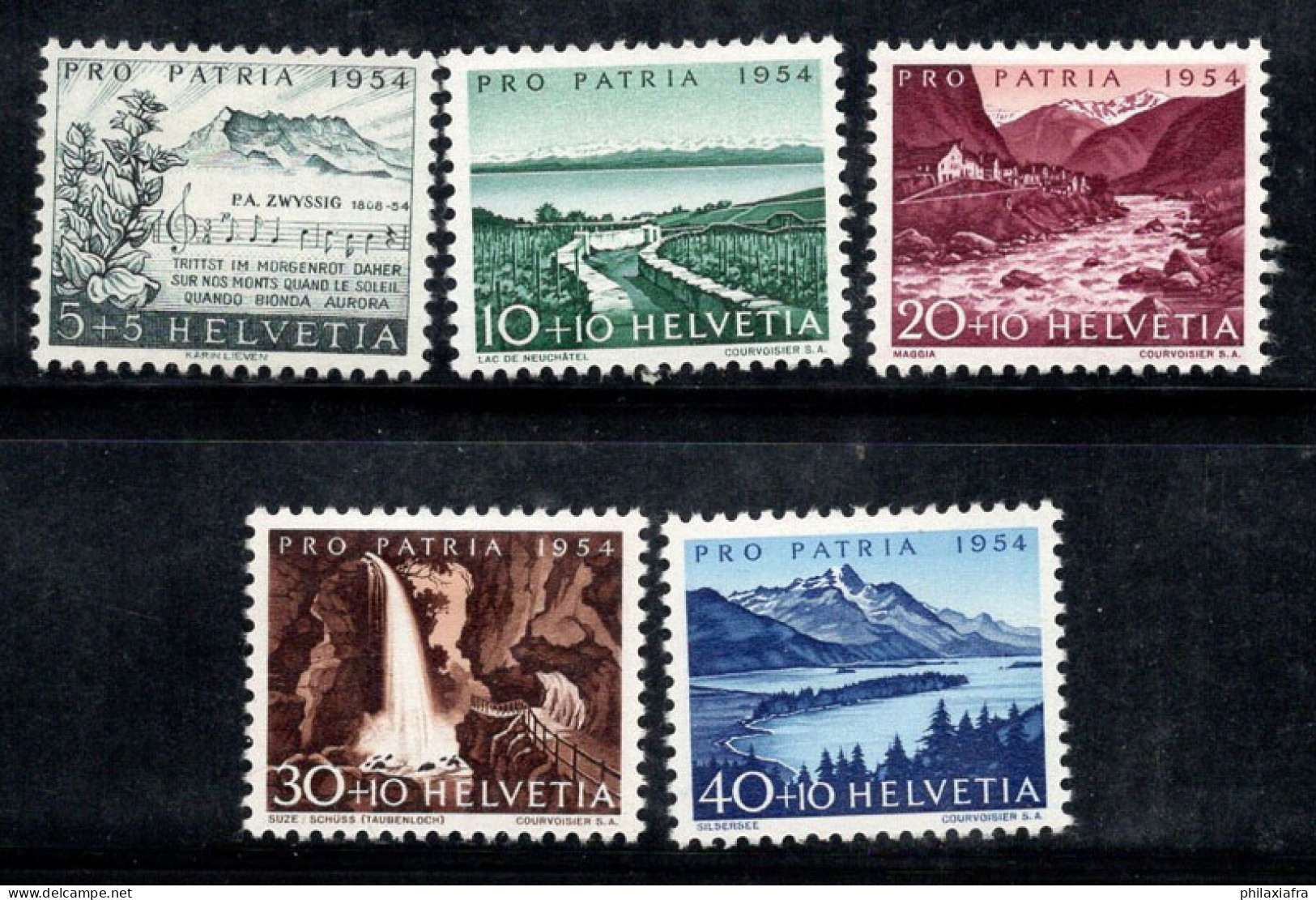 Suisse 1954 Mi. 597-601 Neuf * MH 100% Pro Patria, Paysages - Neufs