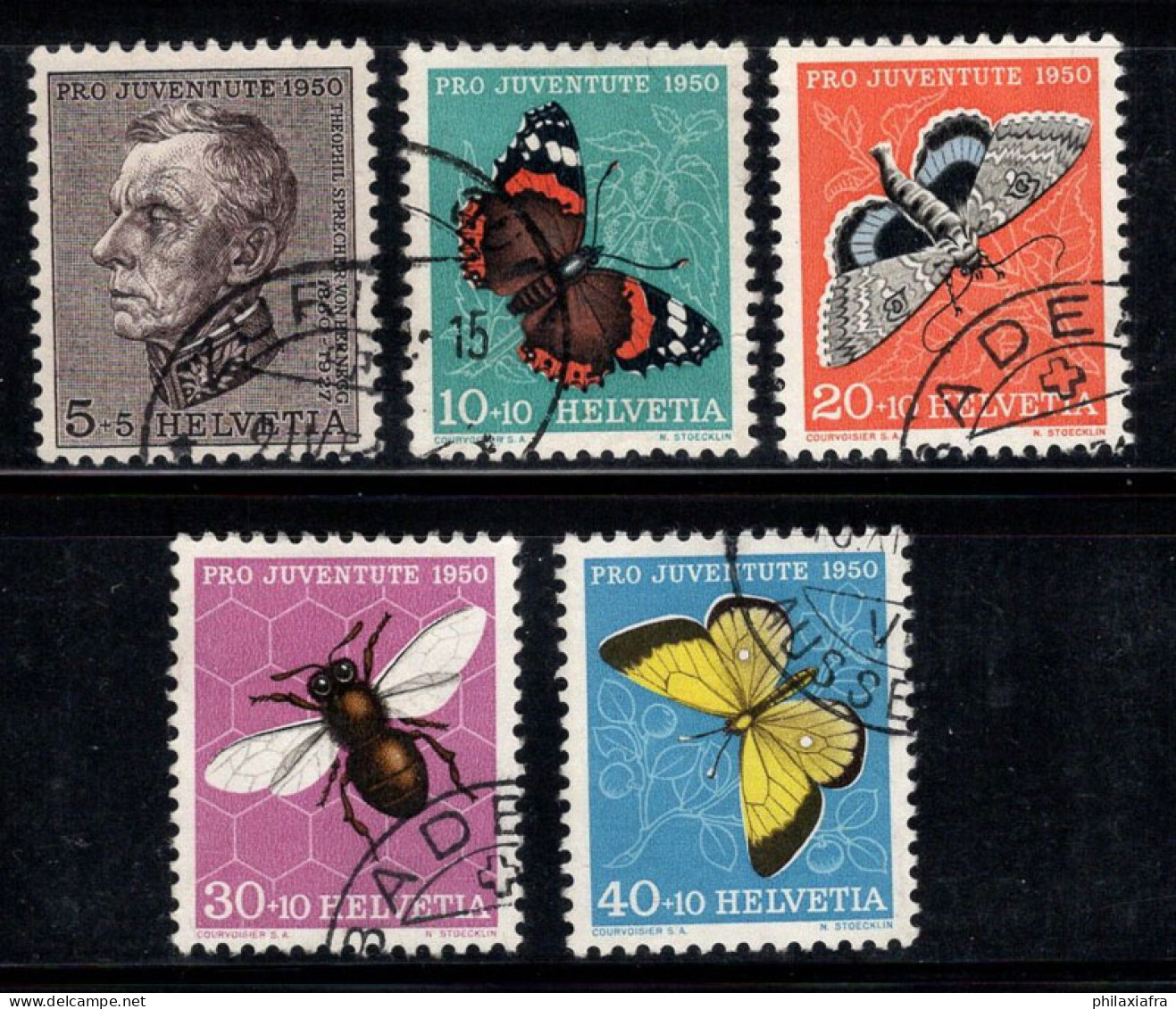 Suisse 1950 Mi. 550-554 Oblitéré 100% Pro Juventute, Papillons - Used Stamps