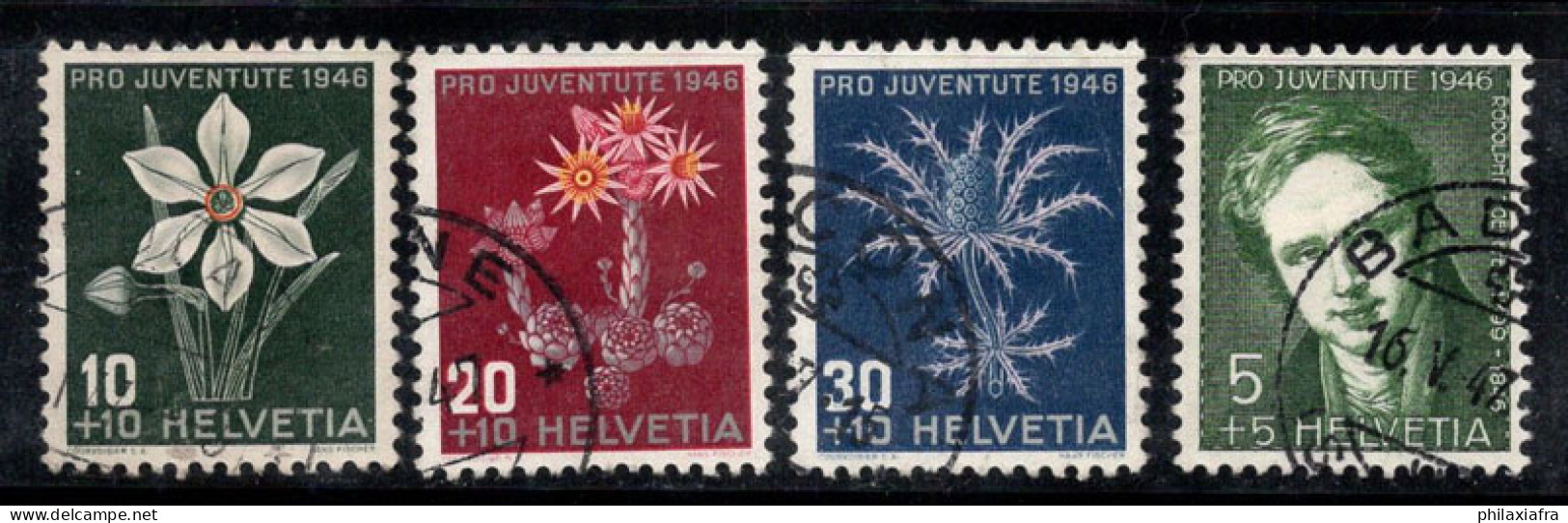 Suisse 1946 Mi. 475-478 Oblitéré 100% Pro Juventute, Fleurs - Oblitérés