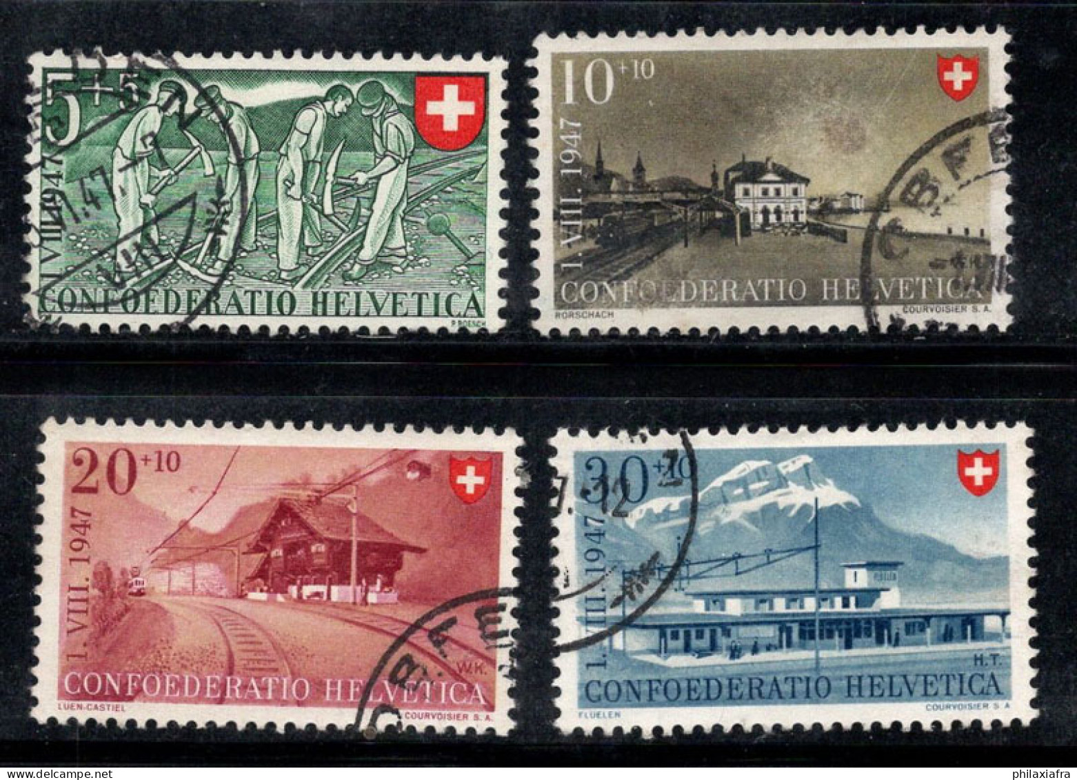 Suisse 1947 Mi. 471-474 Oblitéré 100% Pro Patria, Paysages - Oblitérés