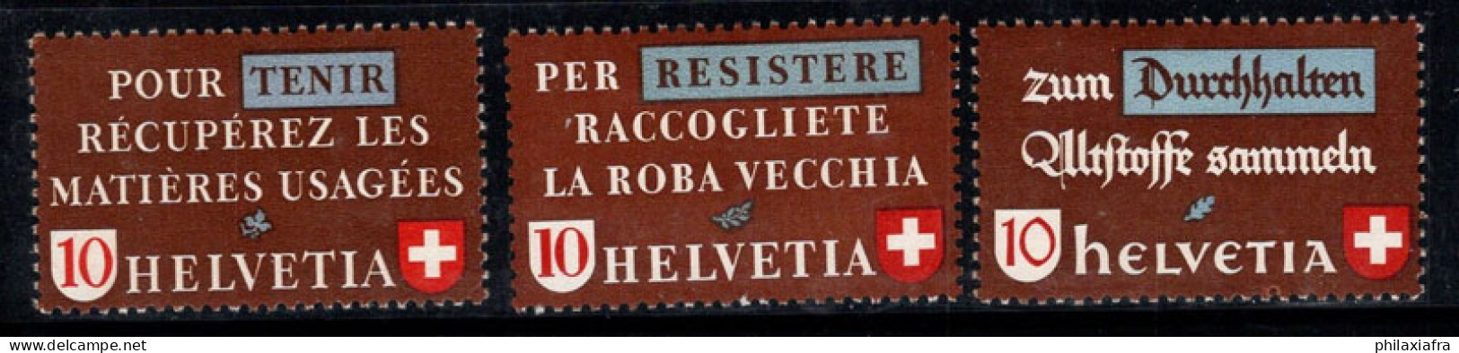 Suisse 1942 Mi. 405-407 Neuf * MH 100% Collecte Des Déchets - Unused Stamps