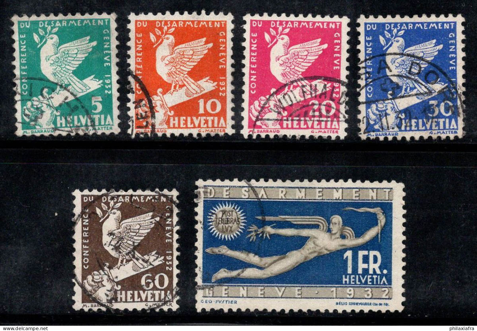 Suisse 1932 Mi. 250-255 Oblitéré 100% Colombe, Paix - Oblitérés