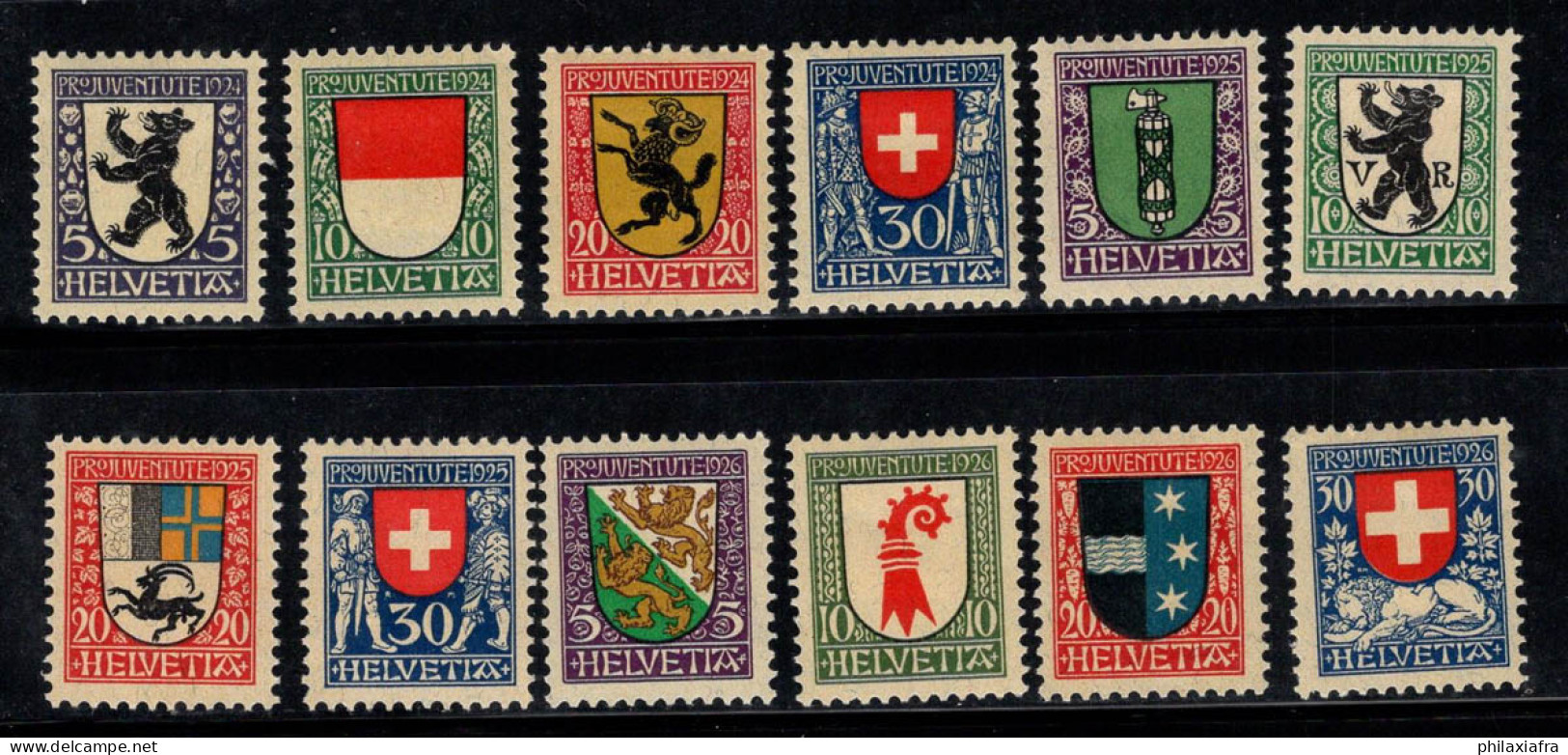 Suisse 1924-26 Neuf * MH 100% Armoiries, Pro Juventute - Nuevos